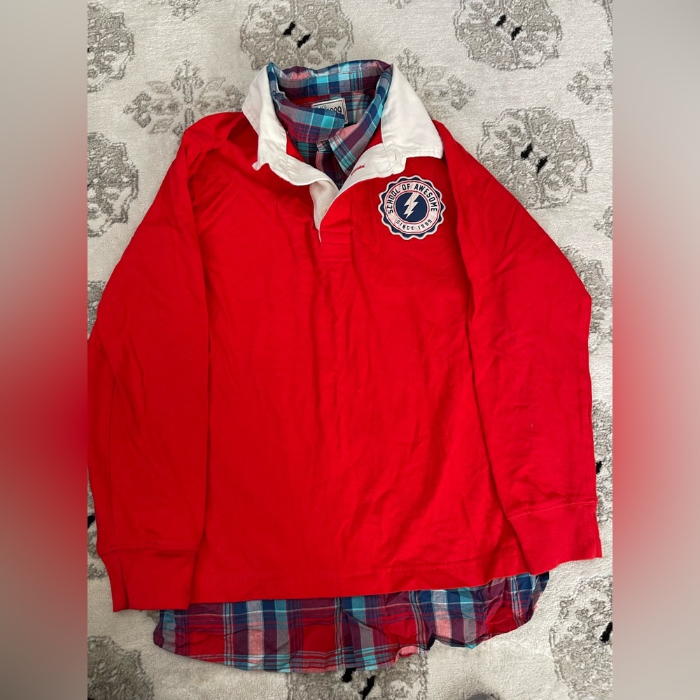 ❤️Children’s Sz 14 Place Excellent condition boys long polo sleeve shirt.